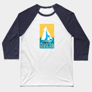 French Riviera Old Style Baseball T-Shirt